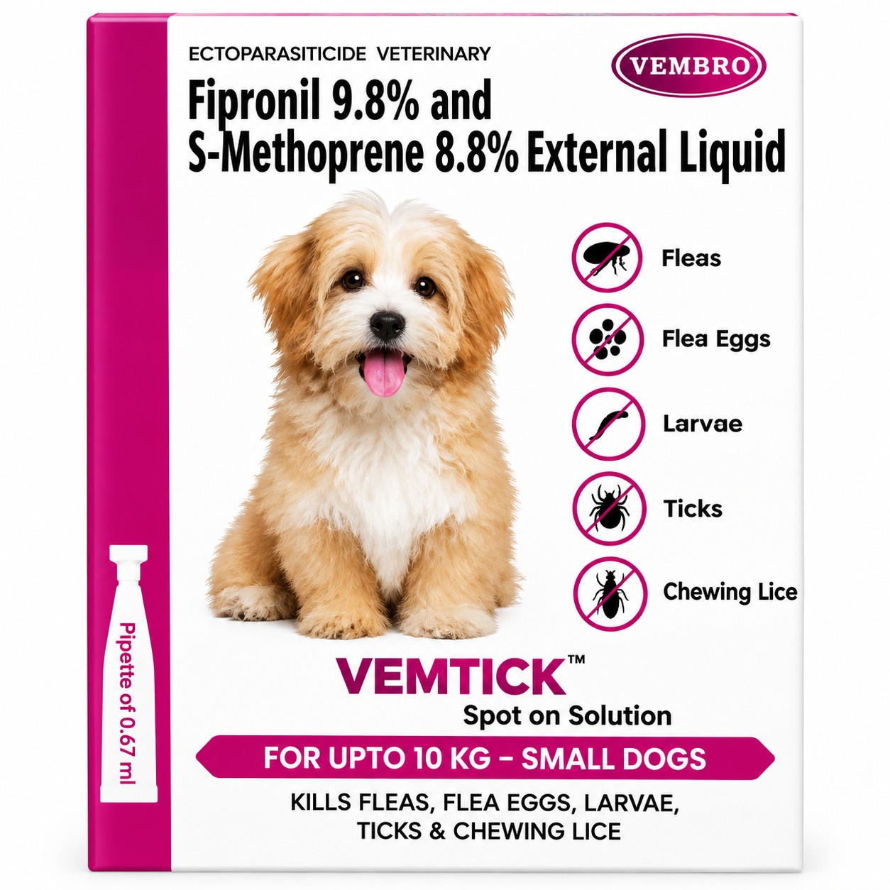 Spot On Solution for Small Dogs (Up to 10 kg)