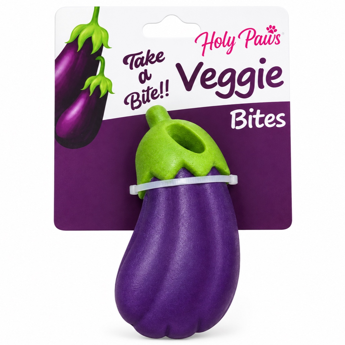 Holy Paws Veggie Bites Brinjal Dog Chew Toy