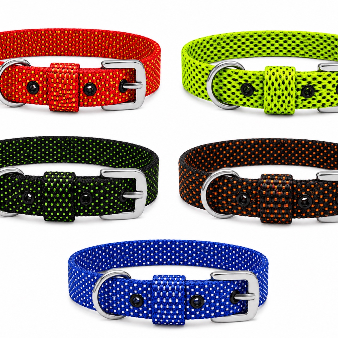 Dotted Weave Dog Collar – 30mm-24mm-18mm