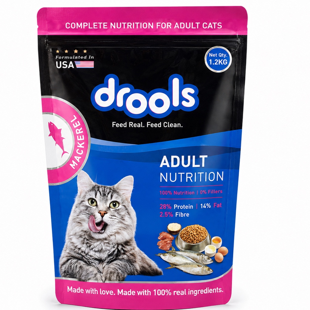 Drools Adult Nutrition Mackerel Flavour Cat Food 1.2kg