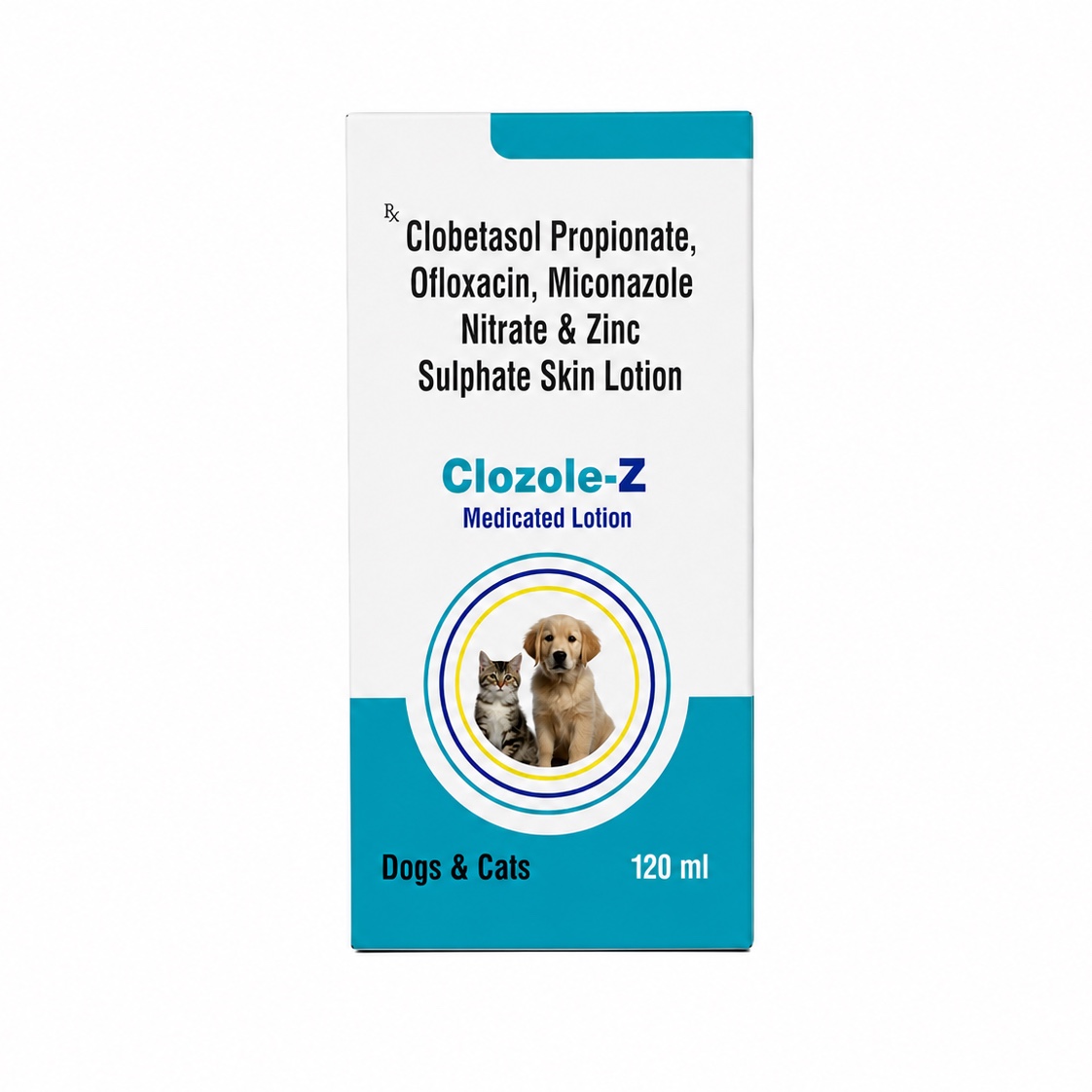 Clozole-Z Medicated Skin Lotion for Dogs & Cats (120 ml)