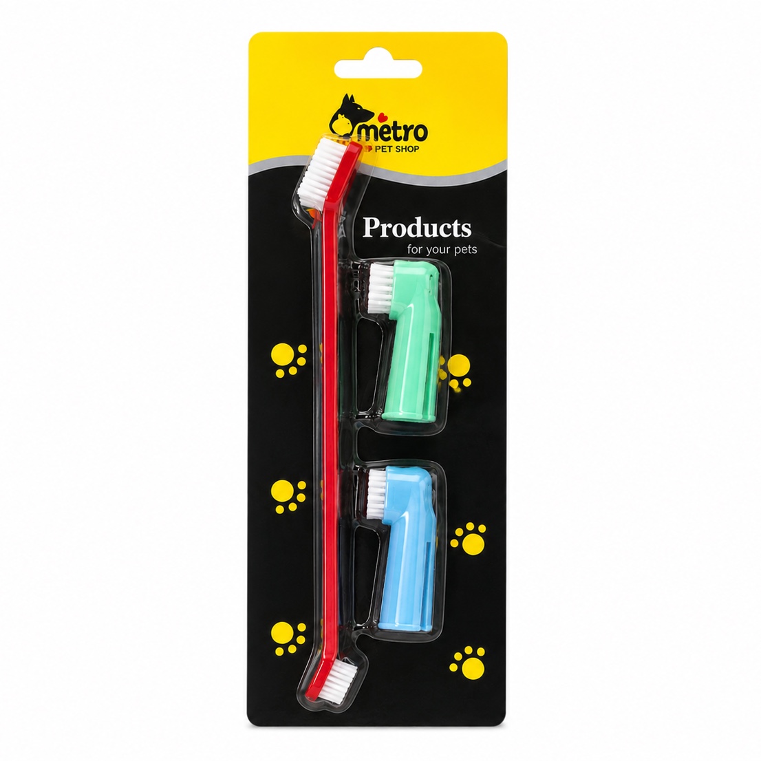 Pet Tooth Brush Set – Big Size (3 Pcs)