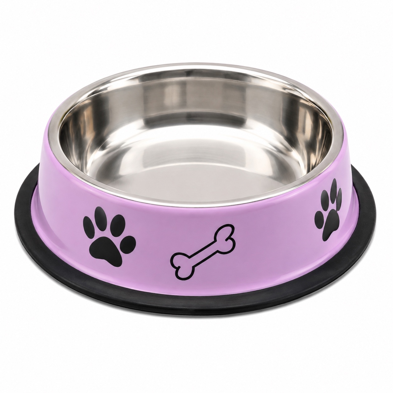 Stainless Steel Non-Skid Pet Feeding Bowl – Pink