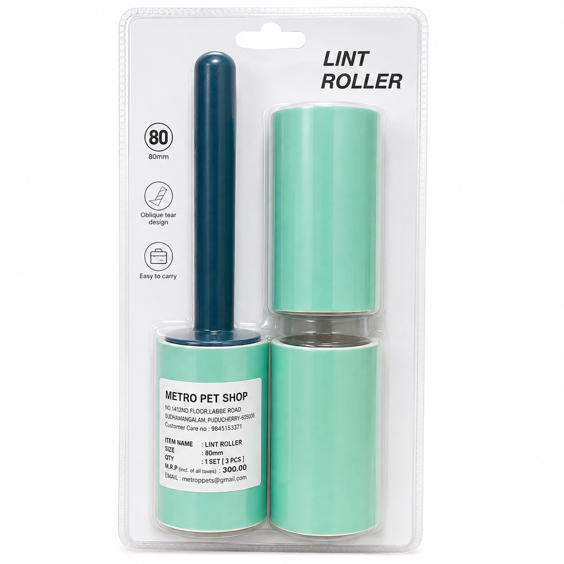 Lint Roller Medium – 1 Set (3 Pieces)