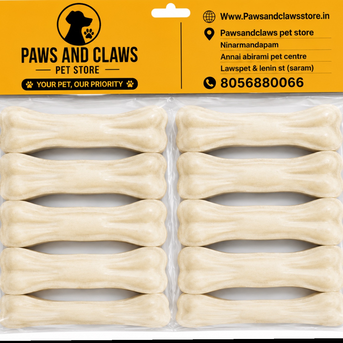 Paws & Claws 4" Inch Dog Chew Bone